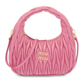 Miu Miu Bag | Wander Shoulder Bag in Matelassé Nappa Leather "Pink"
