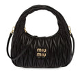 Miu Miu Bag | Wander  Shoulder Bag in Matelassé Nappa Leather "Black"