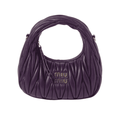 Miu Miu Bag | Wander matelassé nappa leather hobo mini-bag "Voilet"