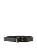 Saint Laurent Cassandre logo leather belt