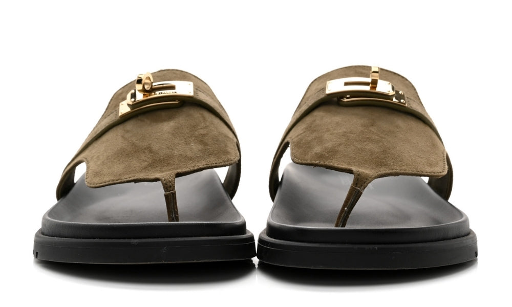 HERMES Empire sandal "Green"