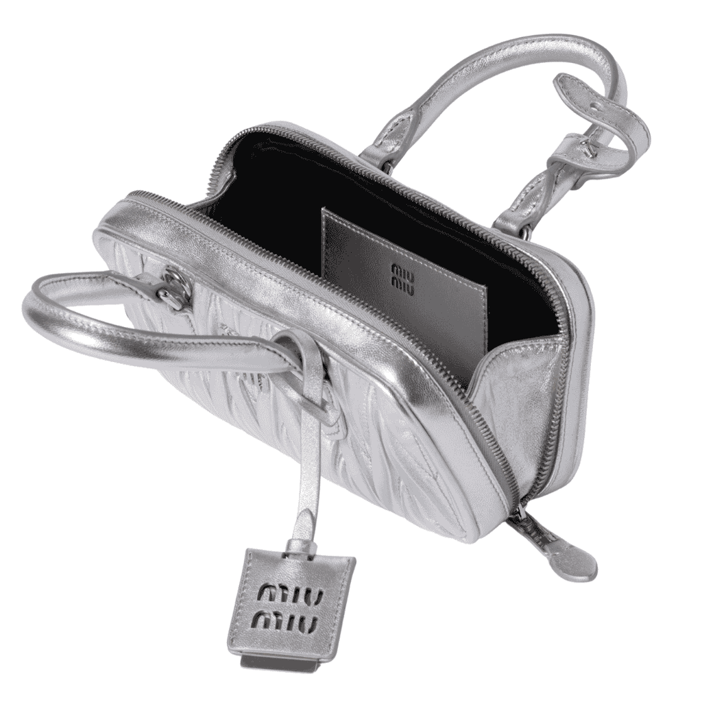 Miu Miu Bag | Arcadie matelassé nappa leather mini-bag "Silver"