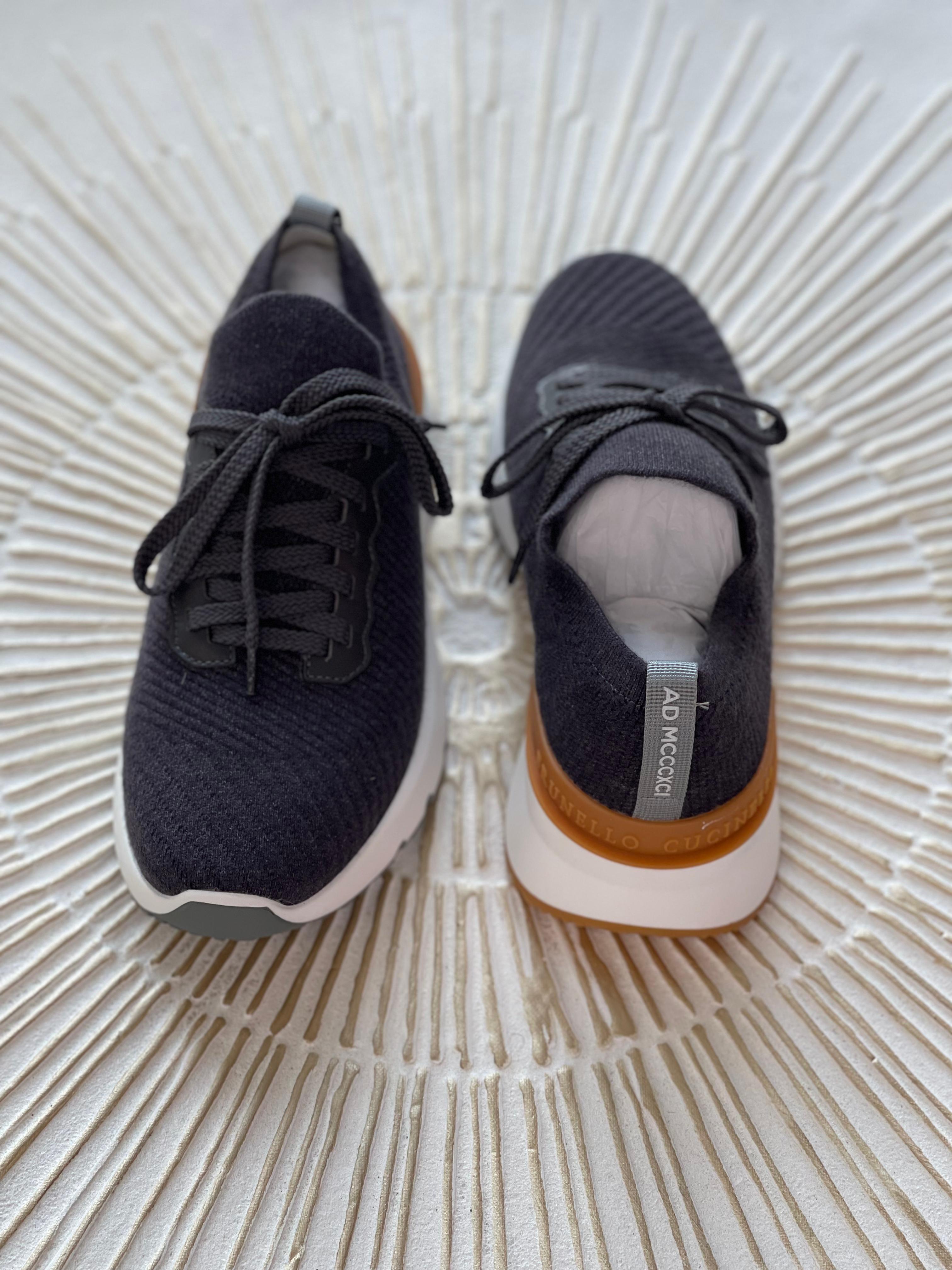 Brunello Cucinelli Men’s Knit Runner Sneaker – Stretch Cotton Blend