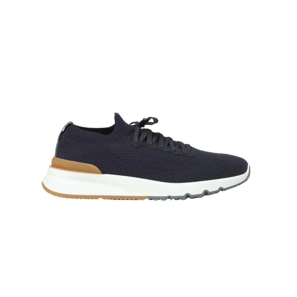 Brunello Cucinelli Men’s Knit Runner Sneaker – Stretch Cotton Blend