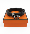 Hermès leather belt Black