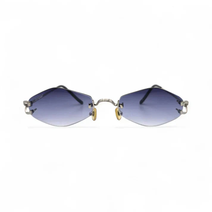 Cartier rimless sunglasses Platinum Wires Sunglasses w/ Smoke Gray/Blue Lenses