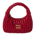 Miu Miu Bag | Wander Shoulder Bag in Matelassé Nappa Leather "Red"