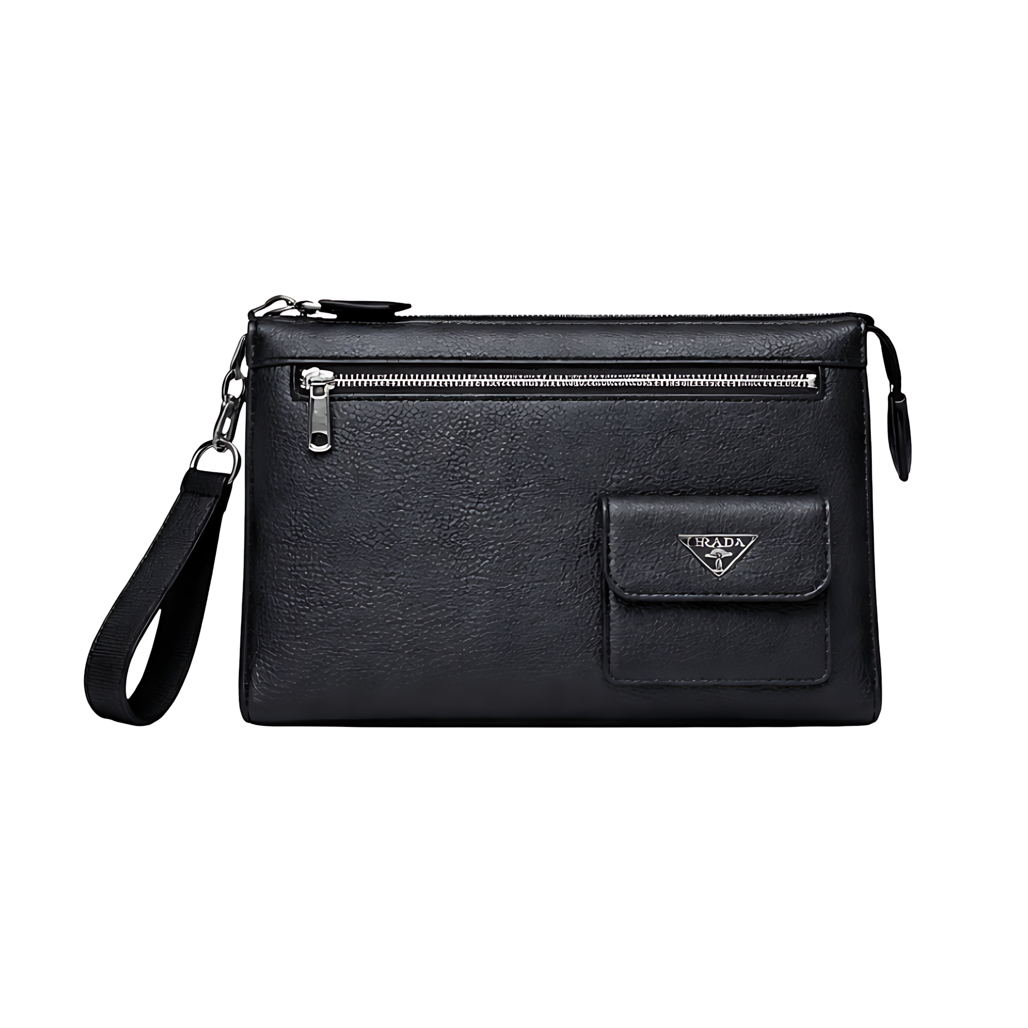 Prada Pouch | Wrist Black Leather