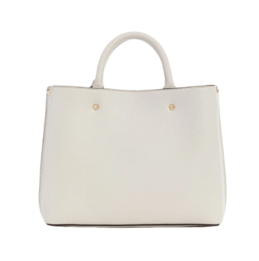 Guess | Meridian Girlfriend Satchel In Ivory Polyurethane Material