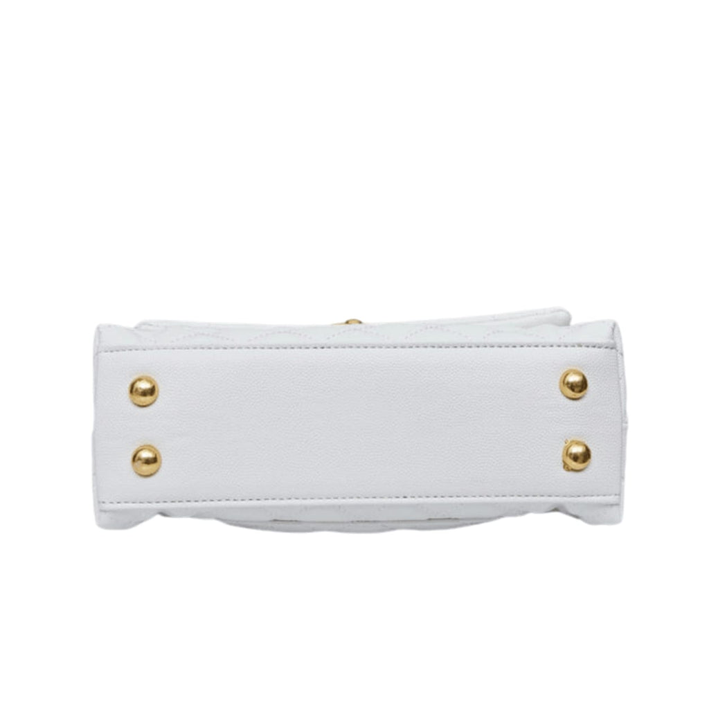 Chanel Bag | Small Flap Bag Top Handle Quilted Leather