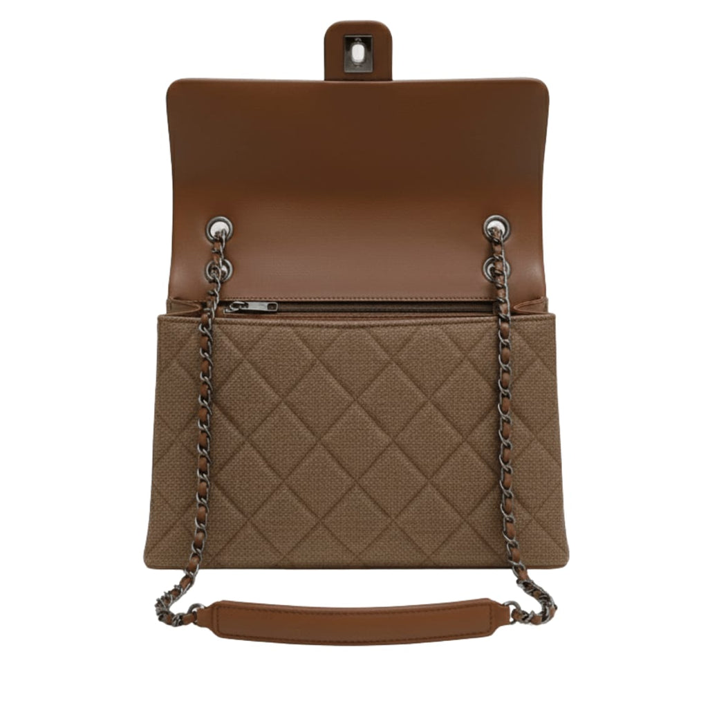 Chanel Bag | Flap Bag In Beige Jersey Material