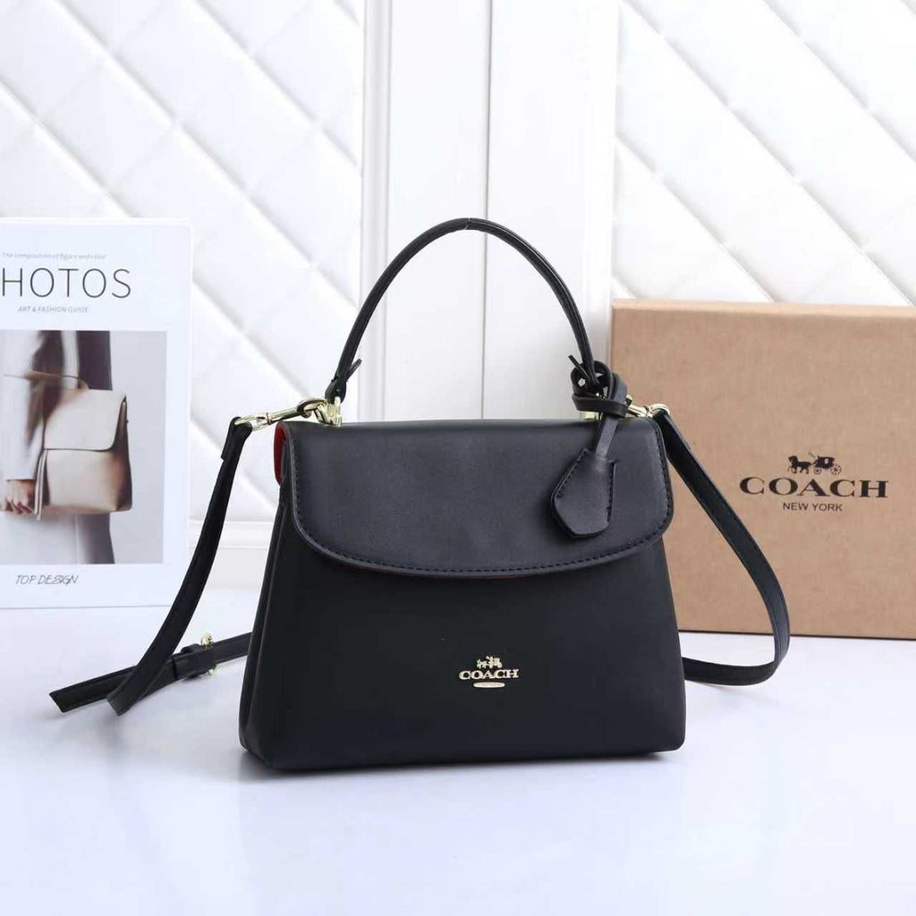 Coach Bag | Emory Top Handle Pebble Black
