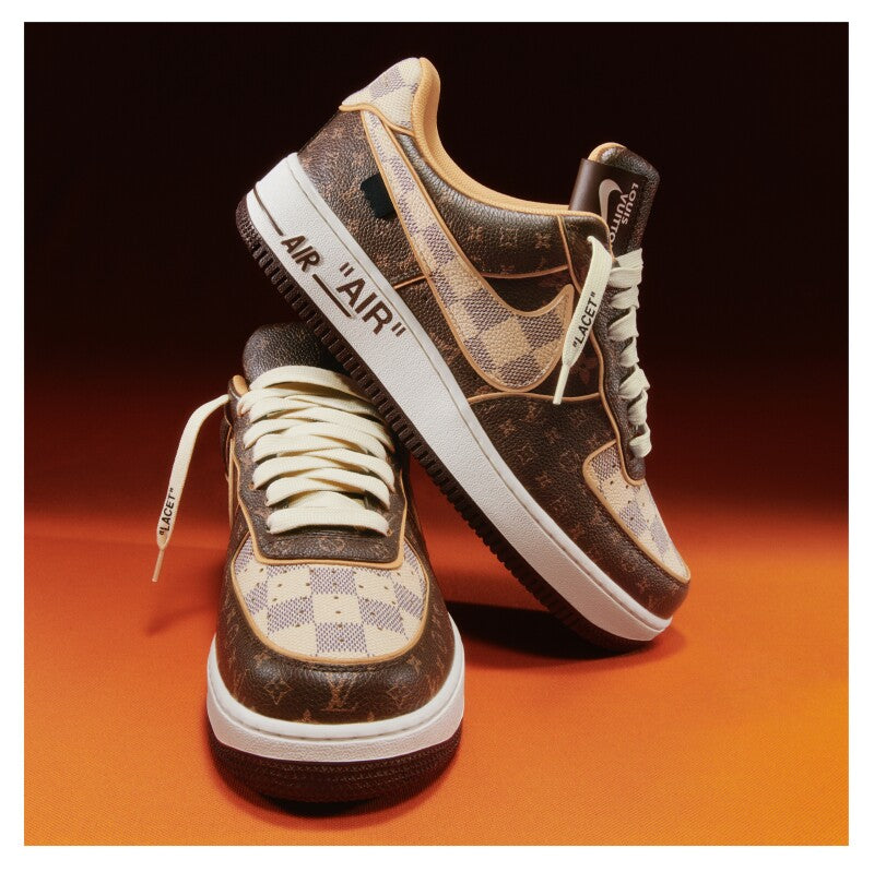 LOUIS VUITTON x NIKE AIR FORCE 1 LOW By Virgil Brown Damier Azur