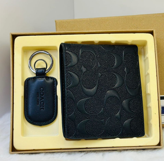 Coach men's wallet gift set