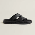 Hermes Kazimir Sandal "Natural / Black"